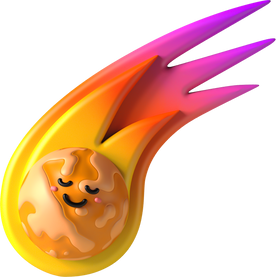 3D Space Comet Character